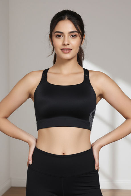 Zelocity High Impact Moisture Wicking Sports Bra - Jet Black — image 4